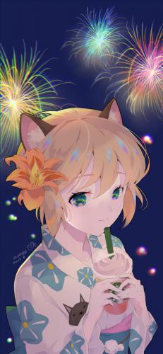 原創少女與花卉 - 忘憂草