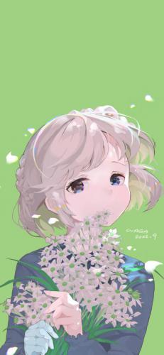 原創少女與花卉 - 九月雪